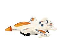 TOYANDONA Interactive Musical Airplane Model with Flashing Lights Rotating Fighter Jet for Lightweight Yellow Plane for Indoor Entertainment and Development