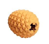 TOYANDONA Interactive Puppy Chew Bite Resistant Rubber Food Leak Ball for Pet Training and Brain Stimulation Orange Educational for Healthy Eating Habits