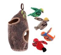 TOYANDONA Interactive Simulation Bird Cat with Squeaky Sound Indoor Kitten Chewing Play Essential for Multiple Cats for Boredom Relief and Active Entertainment