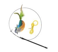 TOYANDONA Interactive Teasing Wand for Cats Soft Material Bird with Lifelike Sounds for Engaging Indoor Play for Teasing and Entertaining Feline Friends