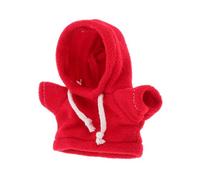 TOYANDONA Interchangeable Plush Doll Clothes Small Bear Hoodie Red Solid Color Sweatshirt Stuffed Animal Outfit for Collectors and Doll Enthusiasts