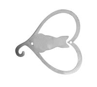 TOYANDONA Iron Art Cat Wall Decor Heart-shaped Pendant with Vivid Pattern for Garden and Home Hanging Ornament Charming Metal Sculpture Suitable for Porch Living Bedroom and Outdoor Fence