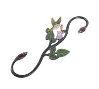 TOYANDONA Iron Plant Hanging Hook with Bird and Flower Design Durable Decorative Garden Bracket for Hanging Flower Pots Lanterns Bird Feeders Suitable for Patio and Outdoor Use