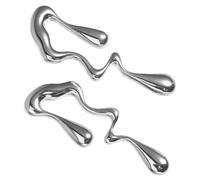 TOYANDONA Irregular Waterdrop Statement Earrings Lightweight Zinc Alloy Studs Abstract Geometric Design for Women Birthday Party Accessory