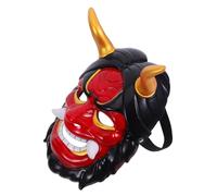 TOYANDONA Japanese Hannya Mask for Adults Lightweight Breathable Full Face Horned Demon Cosplay Mask Inspired by Samurai and Tengu Design for Halloween Carnival Masquerade Party