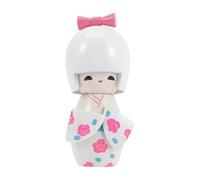 TOYANDONA Japanese Maiko Doll Traditional Japanese Kimono Kokeshi Doll Ornament Wooden Asian Geisha Collectible Figurine Statue for Office Home Party Table Decoration Toy