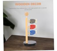 TOYANDONA Japanese Style Carp Flag Statue with Flat Base Traditional Boy's Day Festival Decor Lucky Ornament for Desktop Japanese Craft Gift for Friends and Family