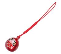 TOYANDONA Japanese Style Cat Eye Copper Bell Pendant Red Lucky Charm Keychain for Backpack Cartoon Ornament for Bag Decoration Small Practical Feng Shui Accessory