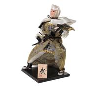 TOYANDONA Japanese Style Samurai Doll Ornament for Desktop Decoration Featuring Fine Craftsmanship and Silk Material, for Offices and Public Places as Unique Home Décor Accent Color