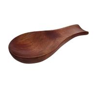 TOYANDONA Japanese Style Solid Wood Spoon Rest, Kitchen Utensil and Spatula Holder with Traditional Lacquer Finish, Large Wooden Spoon Holder for Stove Top and Dining Table Use