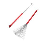 TOYANDONA Jazz Drum Brushes with Steel Wire Ergonomic Lightweight Red Handles Compatible with Snare and Percussion Drums for Versatile Music Performance and Cleaning