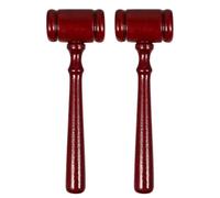 TOYANDONA Judge Gavel Set 2Pcs Wooden Hammer for Role Play Judge Costume Auction Prop and Law Student