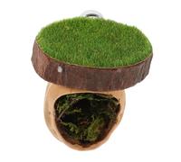 TOYANDONA Jumping Spider Habitat Magnetic Spider Hideout Walnut Wood Climbing Platform Fence Accessory for Small Pets Geckos Lizards and Insects