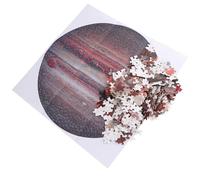 TOYANDONA Jupiter Round Planet Jigsaw Puzzle for Adults and Families Intelligence Puzzle for Stress and Anxiety Relief Creative Solar System Design Educational Decompression Game