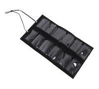 TOYANDONA Karate Belt Hanging Rack Medal Storage Hanging Bag Black Felt Pe Wall-mounted Several Pockets for Belt and Medal Display Display Holder