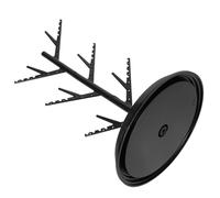 TOYANDONA Keychain Organizer Display Stand Black Jewelry Tower Rack with Multi Hooks for Keychain Necklace Bracelet Earring Watch Storage and Display