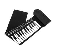 TOYANDONA Keys Silicone Roll-up Keyboard Piano Foldable Electronic Piano with Built Speaker Tones Rhythms Drum Modes for Beginners and Advanced Students Black