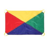 TOYANDONA Kids Parachute, Rainbow Parachute Toy with Handles, Interactive Kindergarten Group Activity Toy for Cooperative Play, Sensory Integration Training