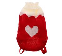 TOYANDONA Knitted Pet Sweater Warm Pullover for Cats and Dogs Cute Heart Design Machine Washable Easy to Wear Multi Winter Clothes for Thanksgiving and Holiday Outfits