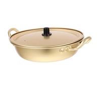 TOYANDONA Korean Aluminum Alloy Ramen Pot Lightweight Instant Noodles Cooker with Fast Heat Conductive Base for Bibimbap Soup Stews Camping Picnic Kitchen Use