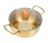 TOYANDONA Korean Ramen Pot with Lid Stainless Steel Milk Heating Pot for Gas Induction Electric Stoves with Dual Anti-Skid Handles Safe Cooking for Instant Noodles and Family Meals