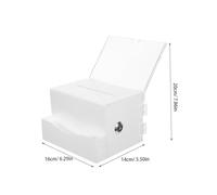 TOYANDONA Large Acrylic Ballot Box with Built Lock and Sign Holder for Secure Donation Collection Feedback Suggestions Voting and Fundraising at Corporate Events and Charity Activities