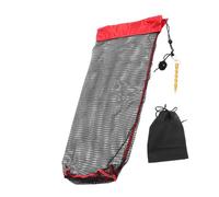 TOYANDONA Large Capacity Foldable Fishing Net Bag with Reinforced Nylon Mesh and Drawstring Closure Portable Fish Guard Net for Ethical Fishing and Secure Catch for Anglers the Random Color