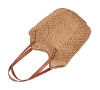 TOYANDONA Large Capacity Women Hobo Bag Lightweight Hollow Hand-woven Shoulder Tote for Casual Outings and Summer Beach Vacations with Natural Paper Rope Material