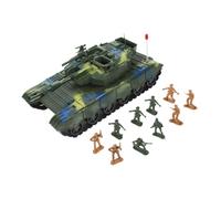 TOYANDONA Large Emulational Military Tank with Random Men at Arms for Non-toxic Material Boy Model Playset Random Color