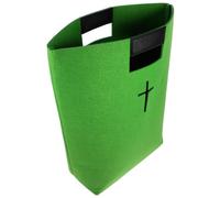 TOYANDONA Large Felt Bible Tote Bag for Books and Documents, Green | Lightweight Reusable Carry, Church Service and Camping Use, Elegant Style for Shoppers and Students