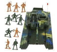 TOYANDONA Large Military Tank with Random Inertia Soldiers for Boys and Emulational Vehicle for Pretend Play and Outdoor Fun Random Color