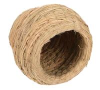 TOYANDONA Large Natural Grass Bird Nest for Parrots Straw Woven Hanging Shelter for Indoor Outdoor Use Breeding Box for Finches and Sparrows Lightweight Garden Decor