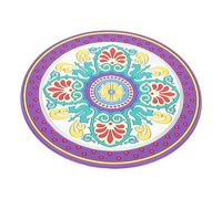 TOYANDONA Large White Meditation Sound Bowl Mat Religious Themed Cushion for Singing Bowls for Yoga and Meditation Practices