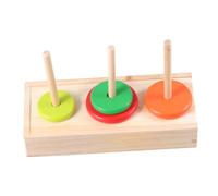TOYANDONA Large Wooden Puzzle Tower Educational Montessori for Colorful Ring Stacking for Developing Logic Creativity Hand Eye Coordination and Color Recognition