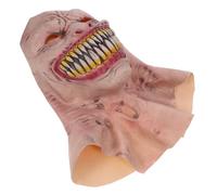 TOYANDONA Latex Devil Mask for Halloween and Stage Performance, Realistic Evil Face Shape with Movable Mouth, Lightweight and Comfortable Scary Mask in Khaki Colour for Adult Cosplay