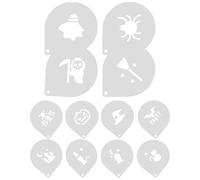 TOYANDONA Latte Art Stencils 12Pcs Halloween Themed Coffee and Cookie Decorating Templates for Baking and Hot Chocolate