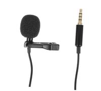 TOYANDONA Lavalier Microphone Clip-on Wired Lapel Mic 3.5mm Jack Professional Tiny Recording Mic for Computer, Phone, Pc Video, and Lectures with 1.5m Shielded Cable