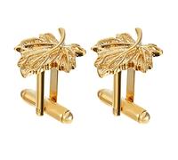 TOYANDONA Leaf with Smooth Workmanship and Comfortable 1 Pair for Men Made of Copper Alloy for Casual Events and Birthday