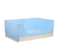TOYANDONA Leak-proof Plastic Rabbit Litter Box with Filtering Base for Guinea Pigs and Rabbits, Large Household Bunny Potty Suitable for Gardens and Living Rooms