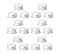 TOYANDONA Leakproof Aluminium Screw Bottle Caps, 50Pcs Mini Threaded Lids for Glass Jars and Containers, Silver 2Cm Sealing Covers for Beverage Bottles