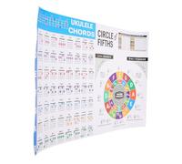 TOYANDONA Learning Ukulele Chord Poster Coated Paper Chart for Beginners Practical Guide Easy to Use and Tear-resistant Ukulele Chord Chart for Adults and Students