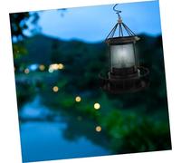 TOYANDONA LED Solar Revolving Lighthouse Lamp Large Decorative Outdoor Landscape Light Black Solar Garden Light Energy Saving