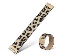 TOYANDONA Leopard Print Bracelet for Women Chic Animal Pattern Cuff Stylish Wrist Accessory with Refined Craftsmanship Versatile and Convenient to Wear for Daily and Special