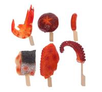 TOYANDONA Lifelike Fake Barbecue Skewers Realistic Grilled Meat Chicken Legs Wings Vegetable Kebobs Prop for Photography Shop Display DIY Decoration