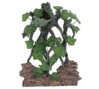 TOYANDONA Lifelike Resin Branch with Rock for Reptile and Lizard Climbing, Space-saving Terrarium Decoration Suitable for Reptile Tank and Aquarium Supplies