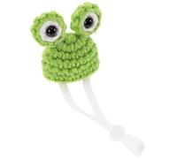 TOYANDONA Lightweight Adjustable Miniature Knitted Hat for Small Pets like Hamsters and Chinchillas, Green Polyacrylic Fiber Cute Beanie for Birthday and Cosplay Parties