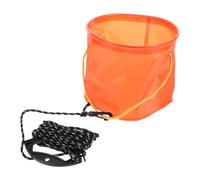 TOYANDONA Lightweight Eva Collapsible Fishing Bucket with Ventilated Mesh and Rope Handle Foldable Round Water Container for Live Bait Storage Portable Outdoor Use at Lakes Rivers and