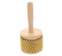 TOYANDONA Lightweight Handheld Cabasa Shaker with Handle Compact Percussion Instrument for Adults Portable Musical Instrument for Indoor and Outdoor Band Performances Jazz and Latin Music