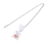 TOYANDONA Lightweight Resin Neck Chain with Colorful Simulation Tropical Fish Pendant Creative Water Bag Design Necklace for Women Unique Fish Matching Jewelry Charm