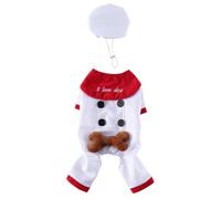TOYANDONA Lightweight White Polyester Pet Costume for Dogs, Well-dressed Halloween and Christmas Party Outfit, Funny Dog Clothing for Festive Events